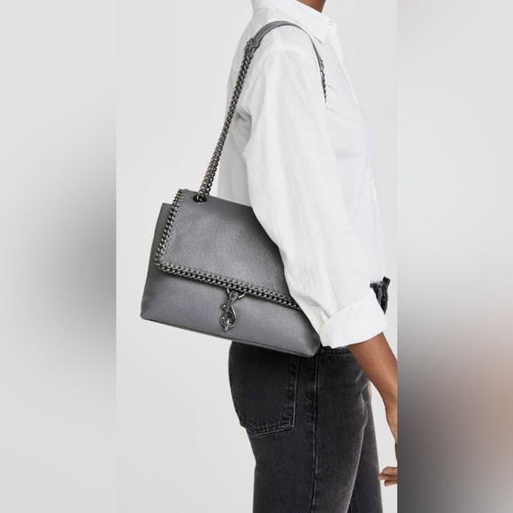 Rebecca Minkoff Edie Leather Flag Shoulder Bag - Picture 6 of 6